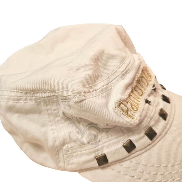 Pantofola d'Oro White Embellished Otto Collection Cap Hat - Picture 3 of 5